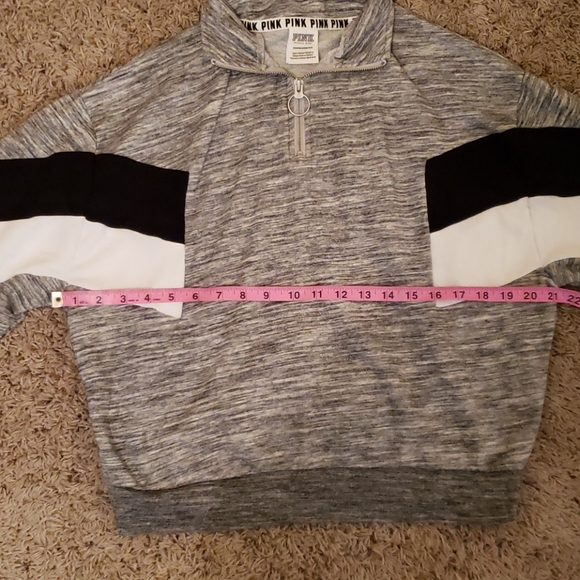 Pink VS Sweatshirt With Zip Up Neckline - Picture 8 of 10
